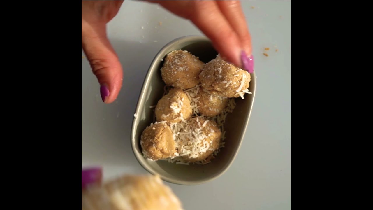 How to make coconut cashew nut protein balls YouTube