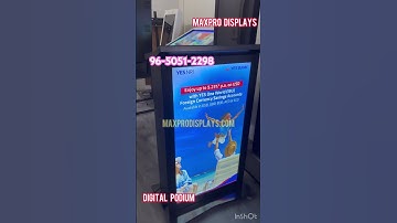 Digital Signage podium for events and exhibition #digitalsignage #digitalpodium #kioskrental #ledtv