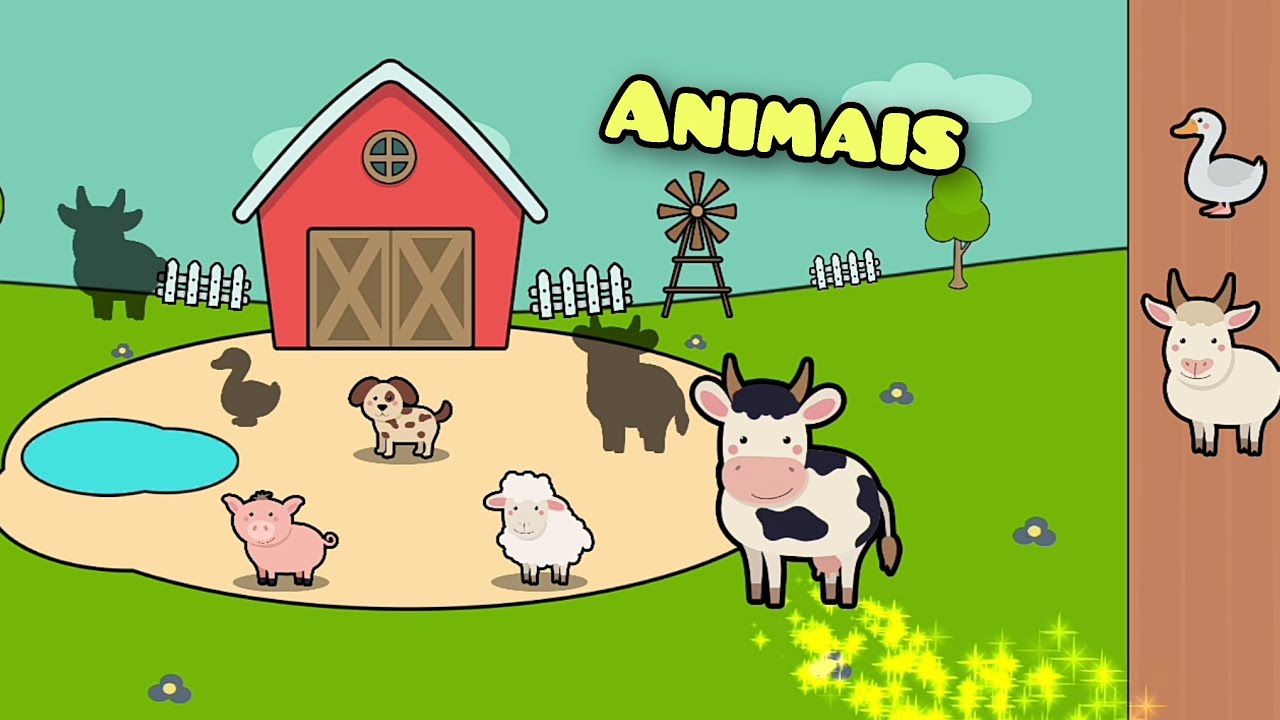 APRENDENDO ANIMAIS E SOMBRAS - JOGO EDUCATIVO PARA CRIANÇAS PEQUENAS ...