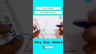 Construction Of Acute Angle Triangle|| 🏆🤫💯 ||#shorts #maths #trending ||
