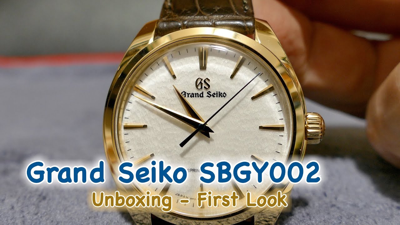 Grand Seiko SBGY002 18k GOLD Stunner - Unboxing - YouTube