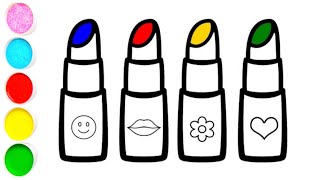 Colourfull girl Lipstick drawing very easy drawing step by step Drawing.