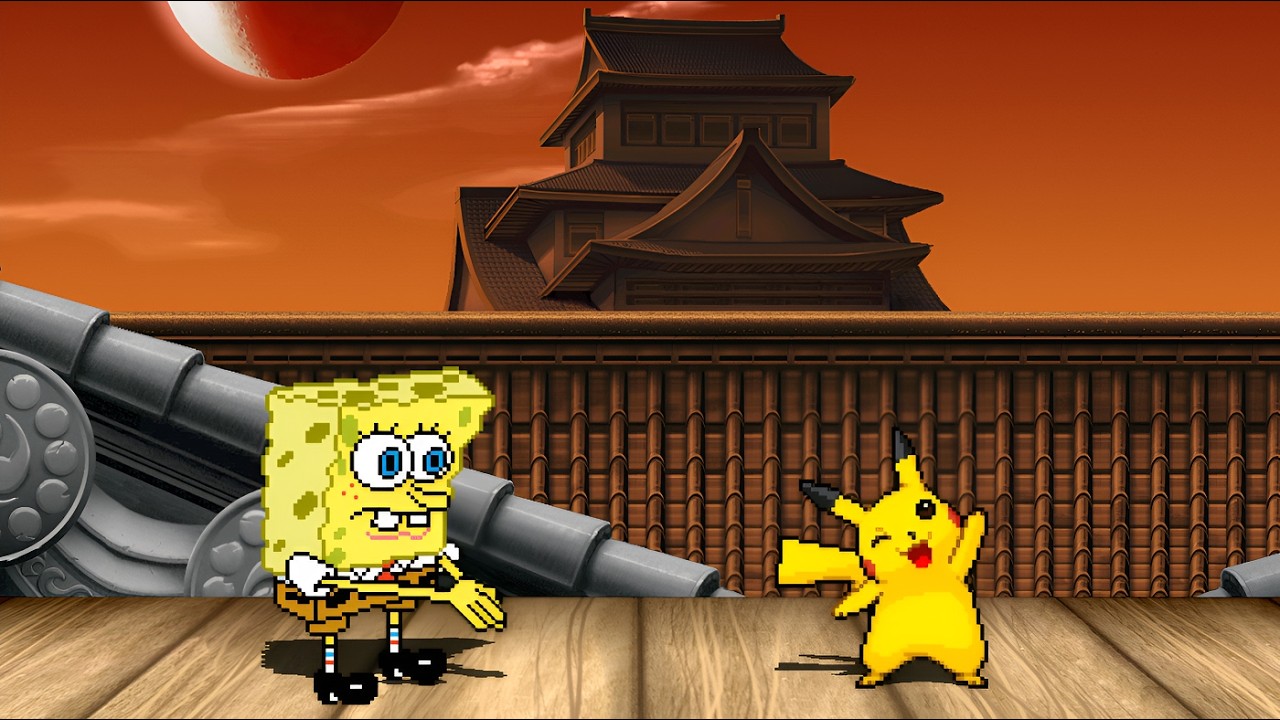 SPONGEBOB vs PİKACHU - The most epic fight❗⚡