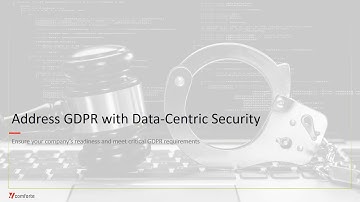 Webinar: Address GDPR With Data-Centric Security | Data Protection | comforte AG