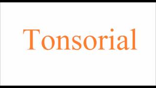 How To Pronounce TONSORIAL