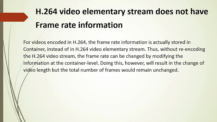 How to trim H.264 video losslessly without re-encoding the video based on frame numbers?