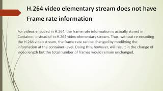 How to trim H.264 video losslessly without re-encoding the video based on frame numbers?
