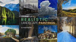 Highlights Of My Landscape Painting Journey Artist A Rahman Realistic Landscape
