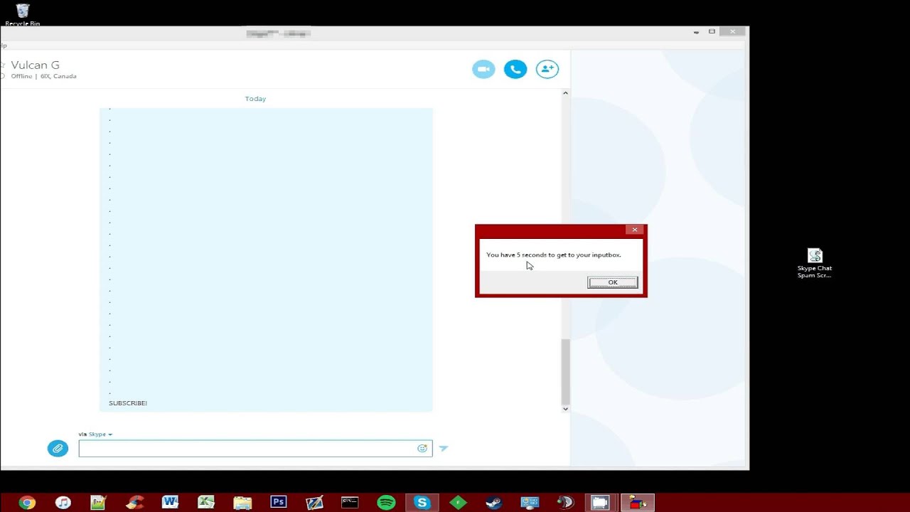 Skype How To Spam Chat Script Youtube