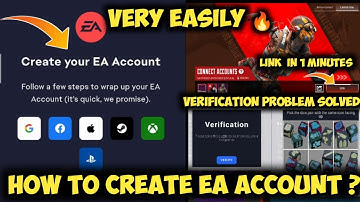 How To Create EA Account | Create EA Account In 1 Minutes | Link EA Account In Apex Legends Mobile