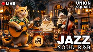 🔴 24/7 An Evening at Union Square 🎷 Smooth Jazz & Timeless New York Moments | Jazz Meowlody screenshot 5