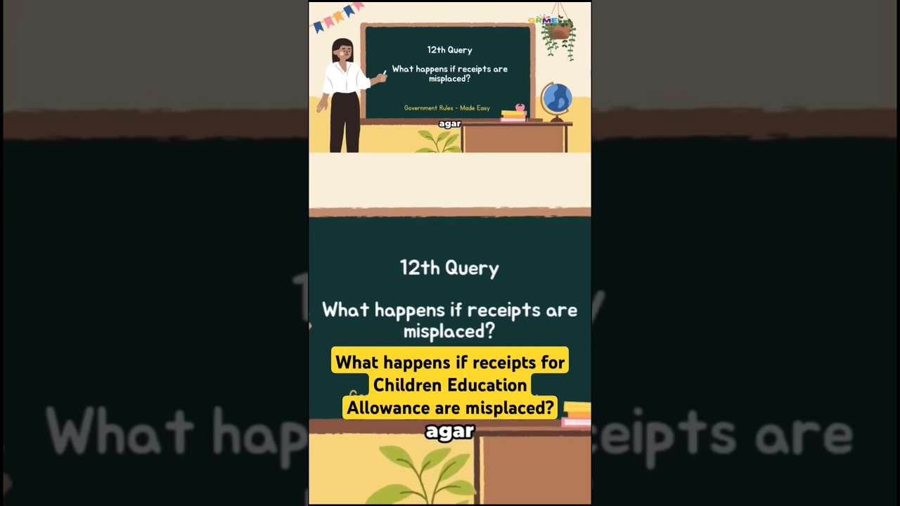 What happens if receipts for Children Education Allowance are misplaced? 