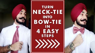 How To Make a BOW TIE | 4 Easy Steps