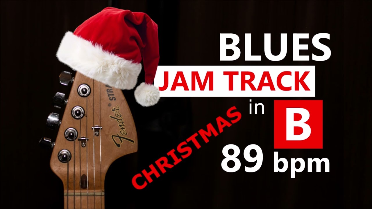 Blues Backing Track in B  (89 bpm) - Merry Christmas!