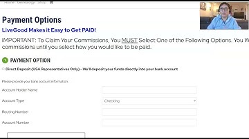 How to set up your payment options in Livegood to withdraw commissions