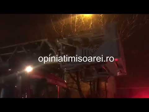 Incendiu puternic la Timisoara. Case cuprinse de flacari