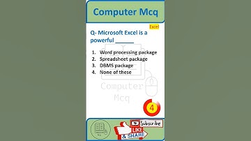 computer awareness || Ms Excel question and answers || computer mcq for competitive exams