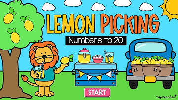 Interactive Numbers to 20 Game -  Lemon Picking