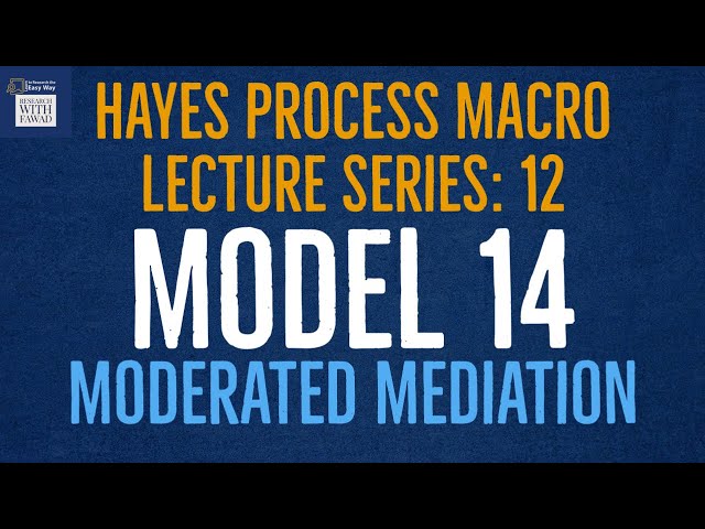 12. SPSS Hayes Process Macro - Model 14 - Moderated Mediation