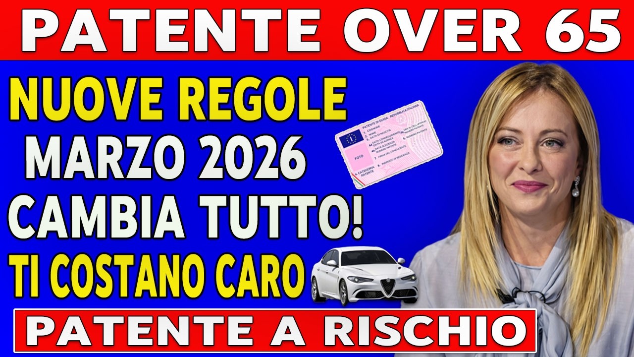 🚨 Patente 2026: NUOVE REGOLE da Marzo – Over 65 a Rischio?