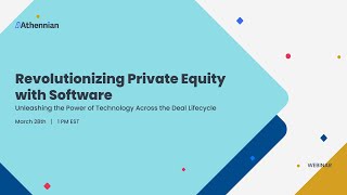 Revolutionizing Private Equity: Unleashing the Power of Technology Across the Deal Lifecycle