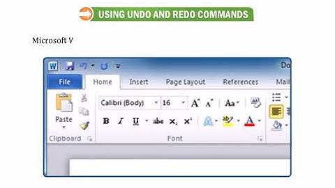 Class-4 ch-5  Using undo and redo commands in word