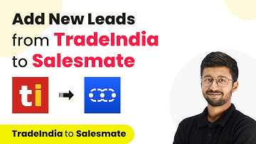 How to Add New Leads from TradeIndia to Salesmate | TradeIndia Salesmate Integration