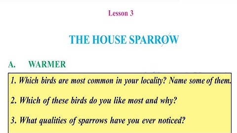 Chapter-3 || Class-5 || The House Sparrow || By Riyaz Ahmad #raziacademy