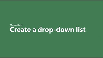 How to create a drop-down list in Microsoft Excel