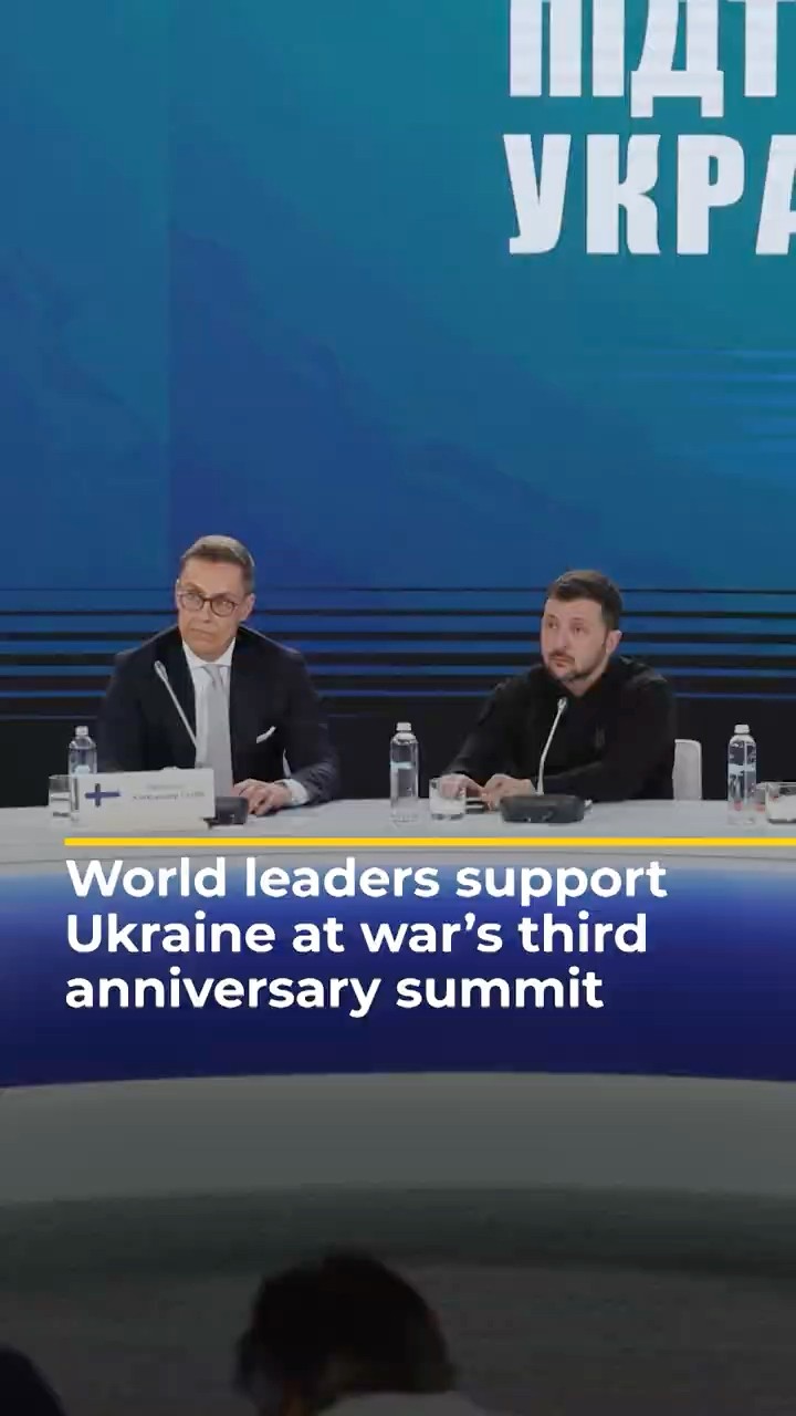 World leaders support Ukraine at the war’s third anniversary summit | AJ#shorts