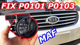 HOW TO FIX ENGINE CODE P0101 P0103 MAF SENSOR