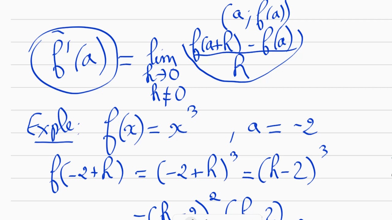 Determiner Lequation Reduite De La Tangente