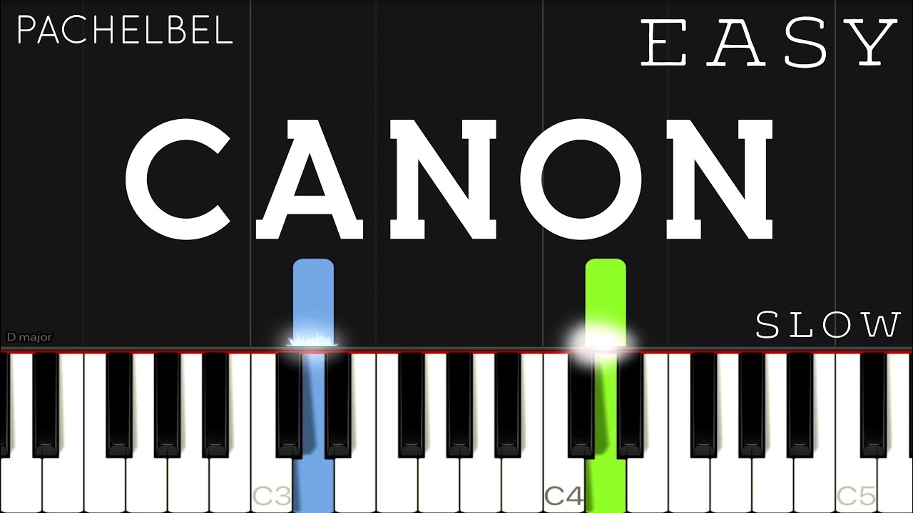 Pachelbel - Canon | EASY SLOW Piano Tutorial - YouTube