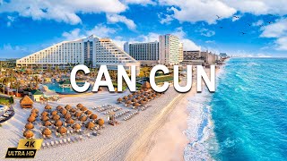 4K FLYING OVER CANCUN, MEXICO  Wonderful Natural Landscape With Calming Music For New Fresh Day 4K