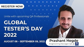 Prashant Hegde, Engineering Manager-QA @ MoEngage | GLOBAL TESTER’S DAY 2022