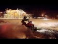 Гонки на снегоходах по ночному городу Волхов