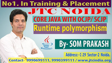 Runtime Polymorphism || OOPS Concepts  in java By Som Sir