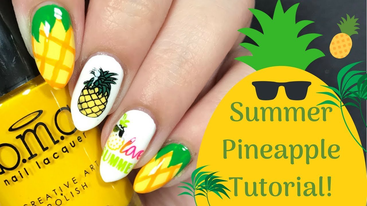 3. Pineapple Nail Stickers - wide 8