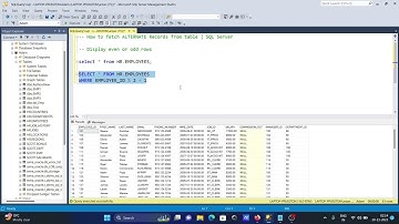 How to select alternate rows | SQL Server