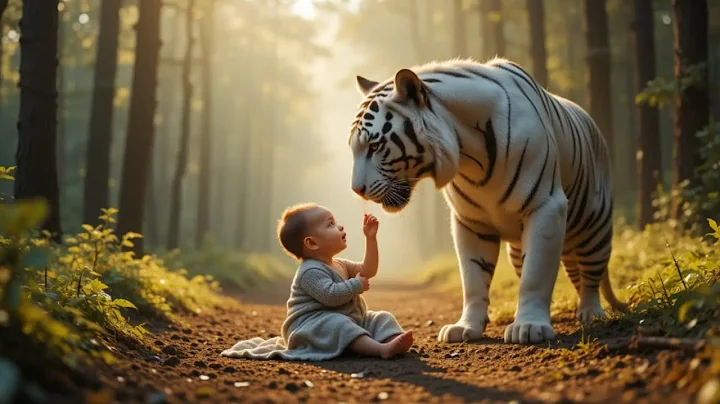 Tiger Rescues Abandoned Crying Baby On Road – What Happens Next Will Shock You!