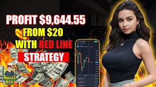 QUOTEX RED LINE STRATEGY | HOW TO USE THE RED LINE STRATEGY TO MAKE EASY MONEY | $20 INTO $10,000