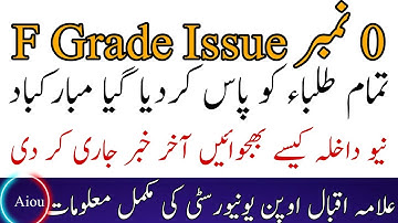 aiou paper fail 0 marks issue|aiou F Grade issue|aiou 0 marks issue|aiou latest updates
