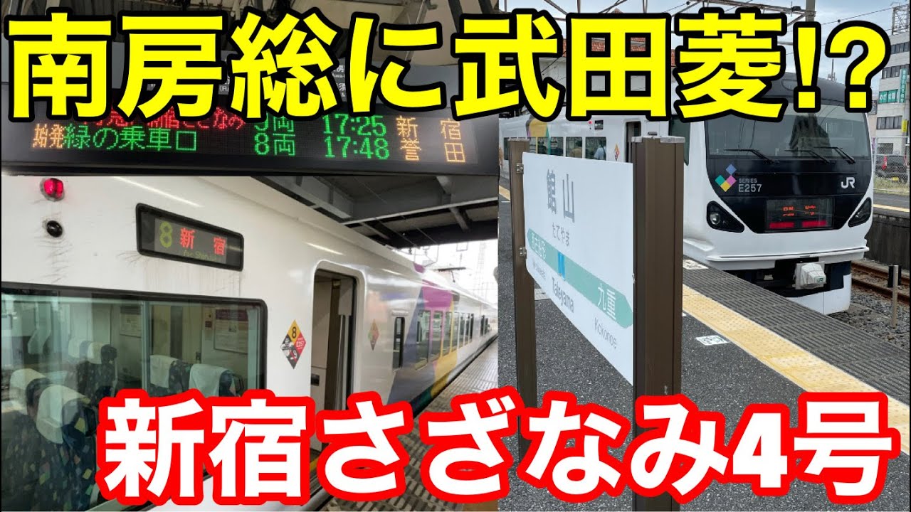 【南房総に武田菱⁉】新宿さざなみ4号に乗ってきた