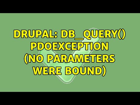 Drupal: db_query() PDOException