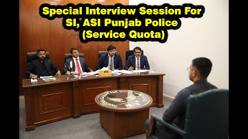 Special Interview Session For SI, ASI Punjab Police (Service Quota) | PACE Gk Academy