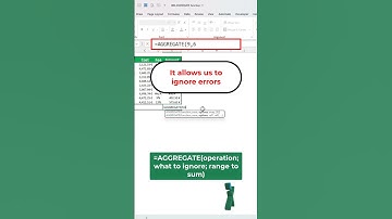 🇺🇸 EXCEL TRICKS: 🤩💡 AGGREGATE function: ignore errors #shorts