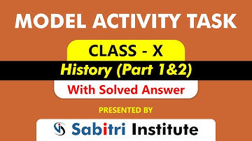 WBBSE Class 10 / History / Model Activity Task 2021 / Hindi Medium / With Solved  Answer