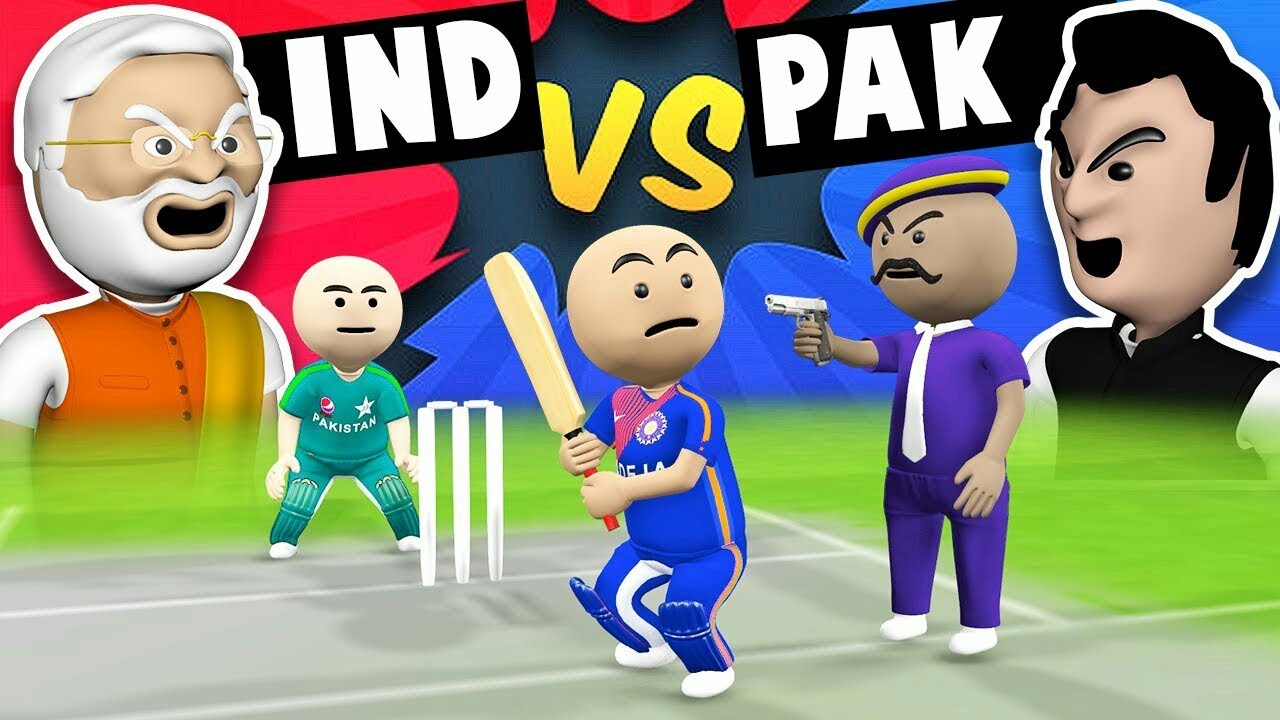 3D ANIM COMEDY |Cricket Cartoon Match |Cartoon vs man|Cricket Comedy