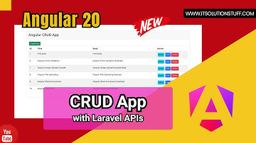 🔥 Angular 20 CRUD App with Laravel APIs