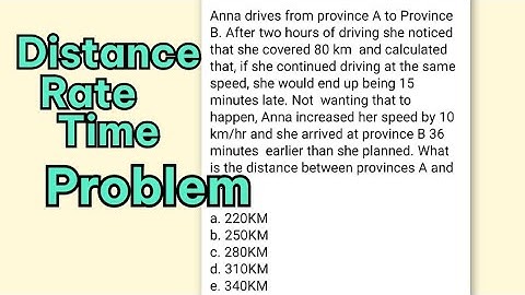 Distance-Rate-Time Problem | Civil Service Exam Reviewer | LET Reviewer